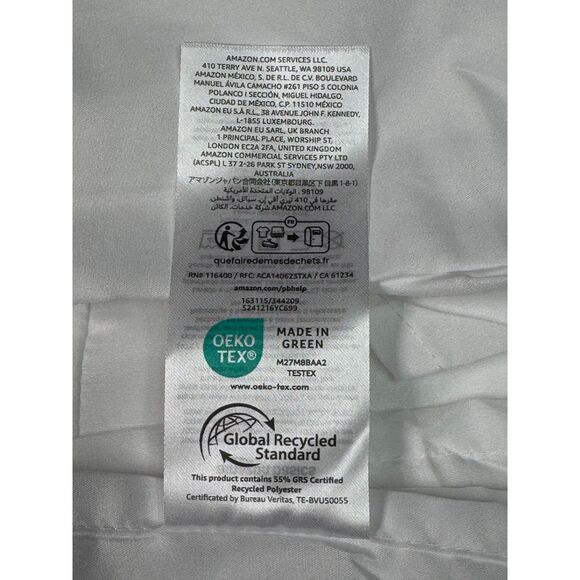 NWOT Amazon Basics Lightweight Pleated Bed Skirt, King, Bright White, Solid - Picture 5 of 6